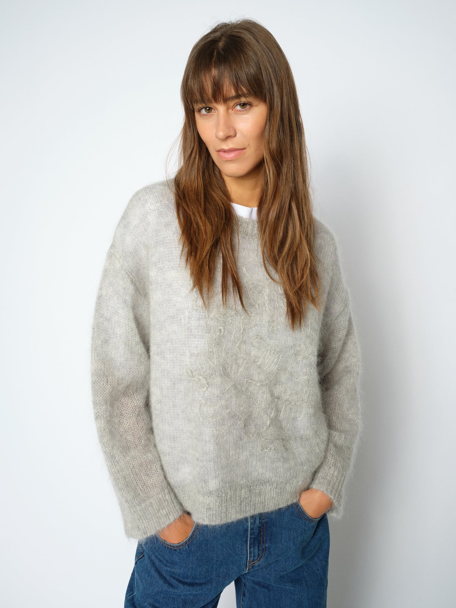 Modelshot / Light Grey Melange / Detail